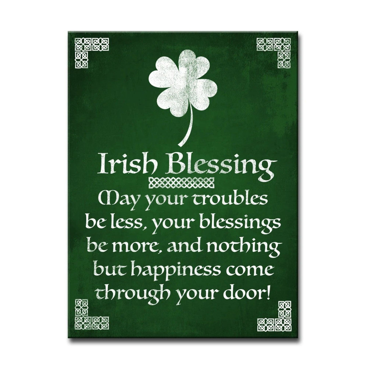 Green White Irish Blessing St Patricks Day Wall Art