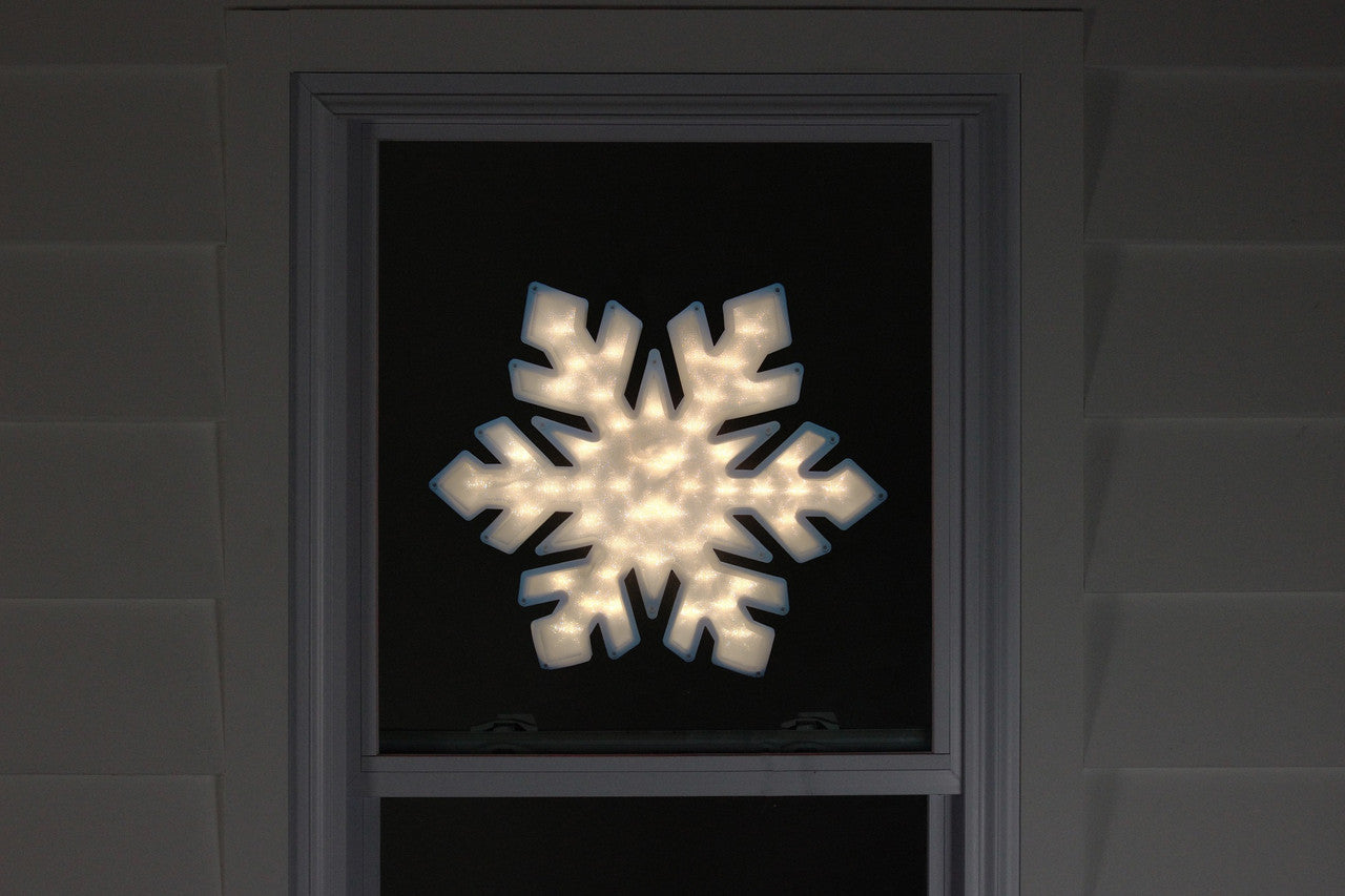 Snowflake Christmas 20" Lighted Window Silhouette Decoration