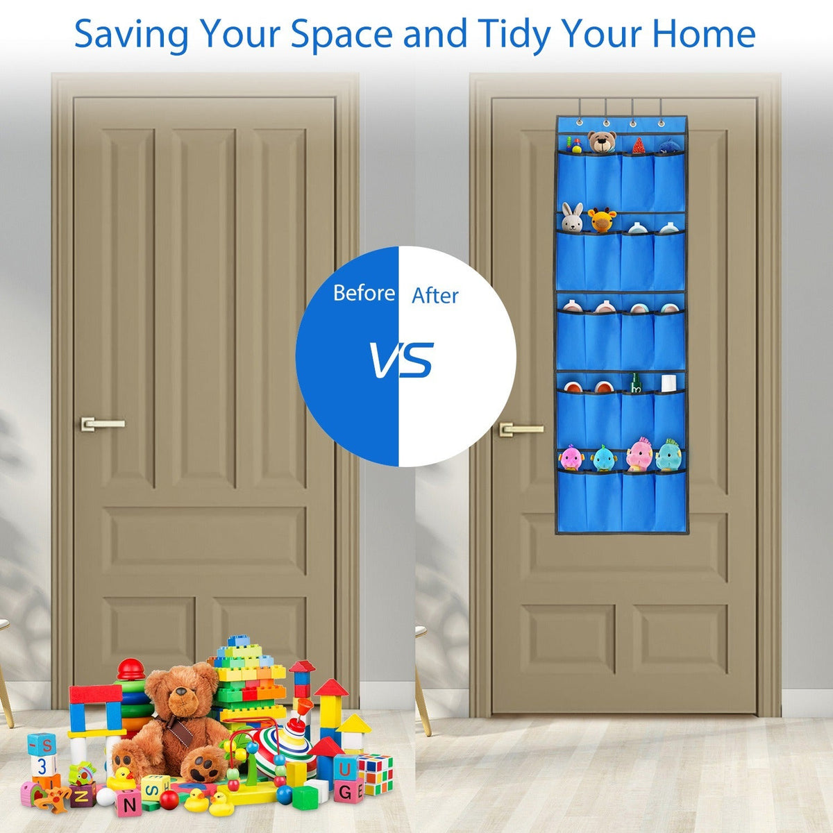 Hanging Shoe Organizer Over Door 20 Pocket 5 Tier