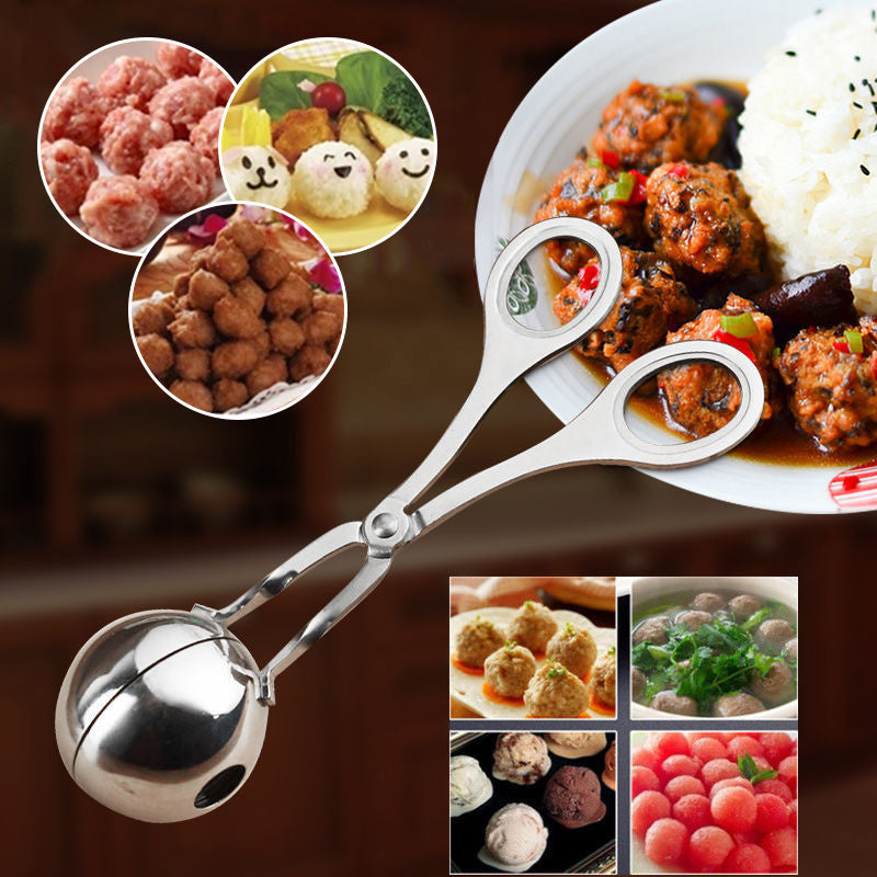 Stainless Steel Meatball Maker Clip Kitchen Gadget (Small)