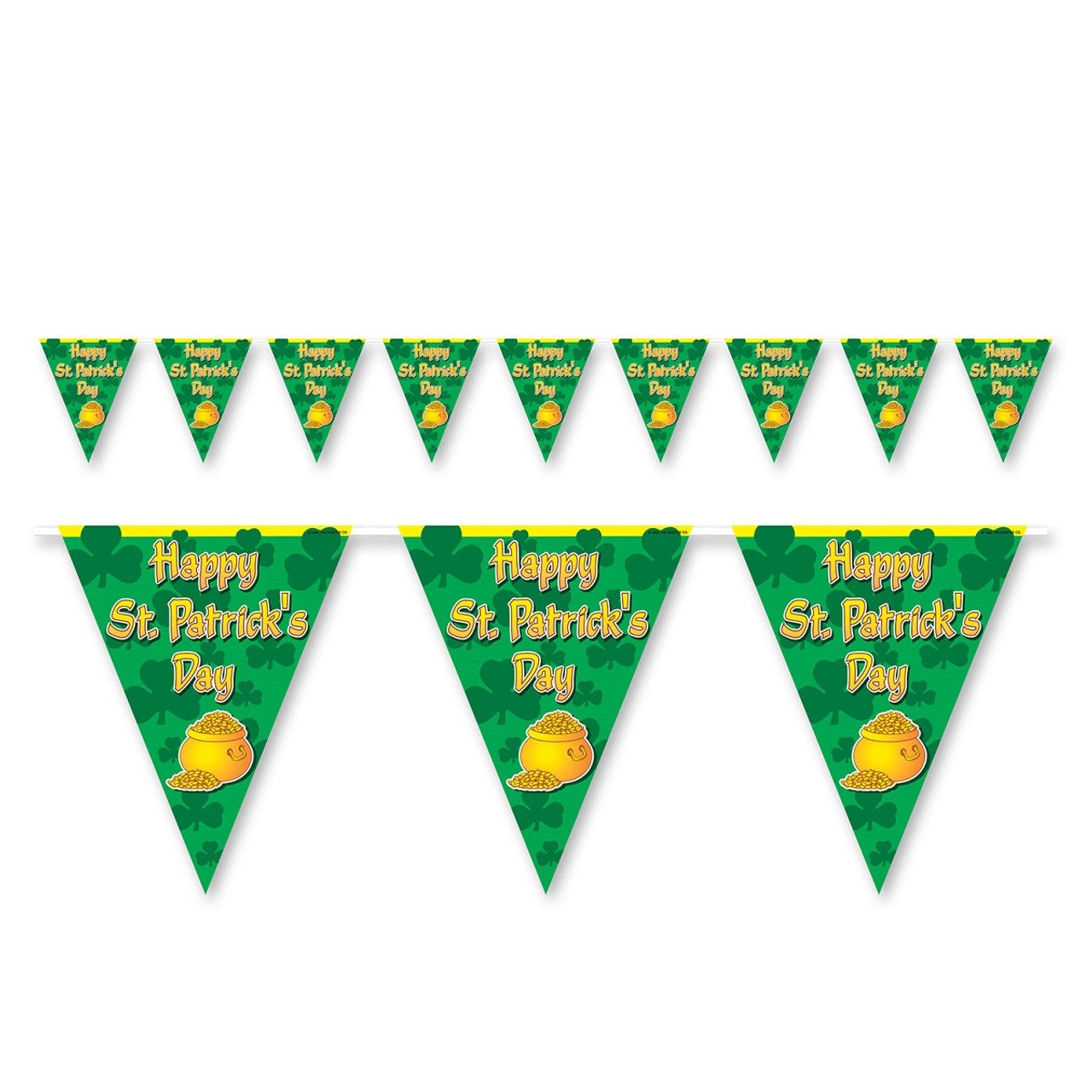 Happy St. Patrick's Day Streamer Banner Hanging Decoration (11" x 12')