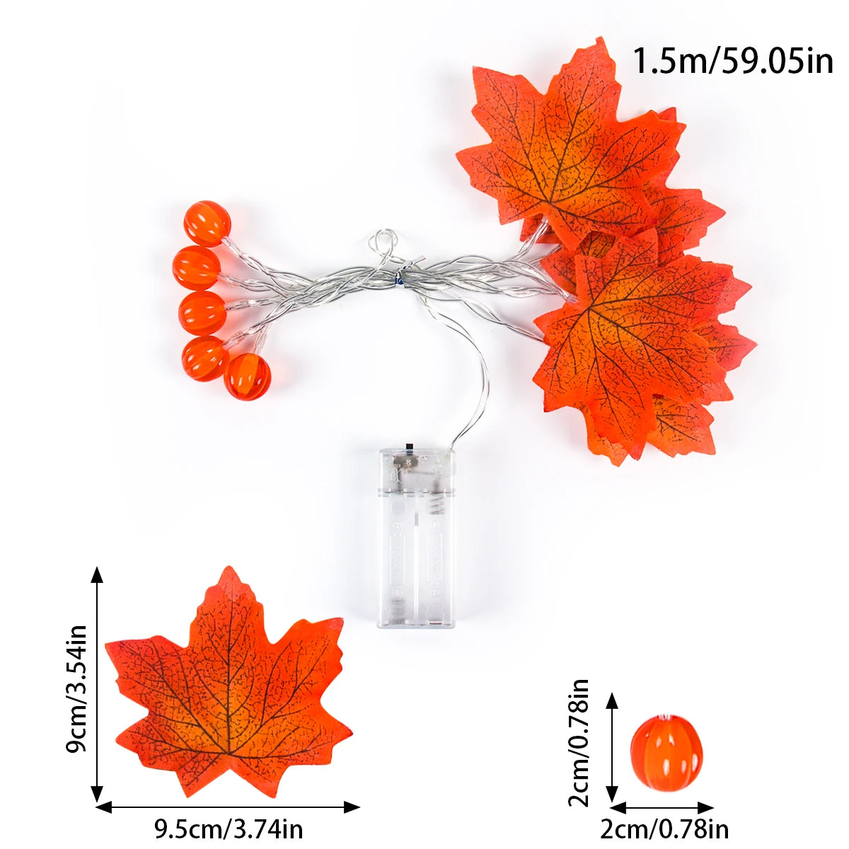 LED Maple Leaf Garland for Fall Halloween Decoration