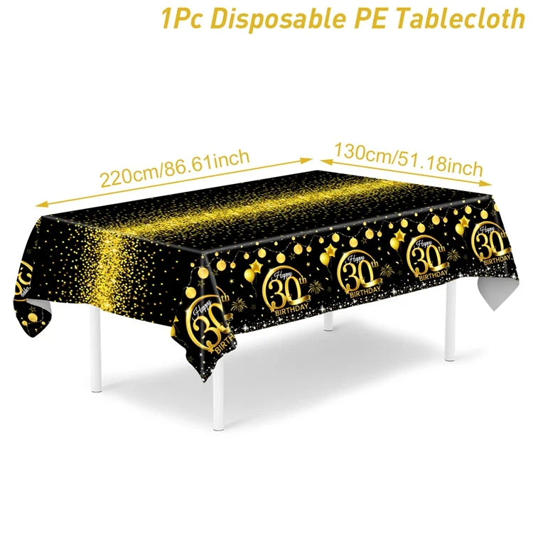 Birthday Party Table Cloth 50 Years Old Birthday Decoration (Fluorescent Yellow)