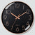 8 Inch Mute Wall Clock Silent Quartz Clock for Home Decor (Black)