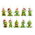 10pcs Acrylic Wooden Grinch Christmas Tree Ornaments