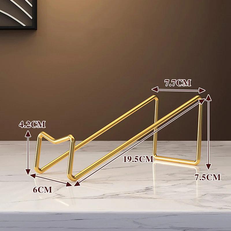 Modern Metal Storage Organizer for Kitchen Counter (Gold)
