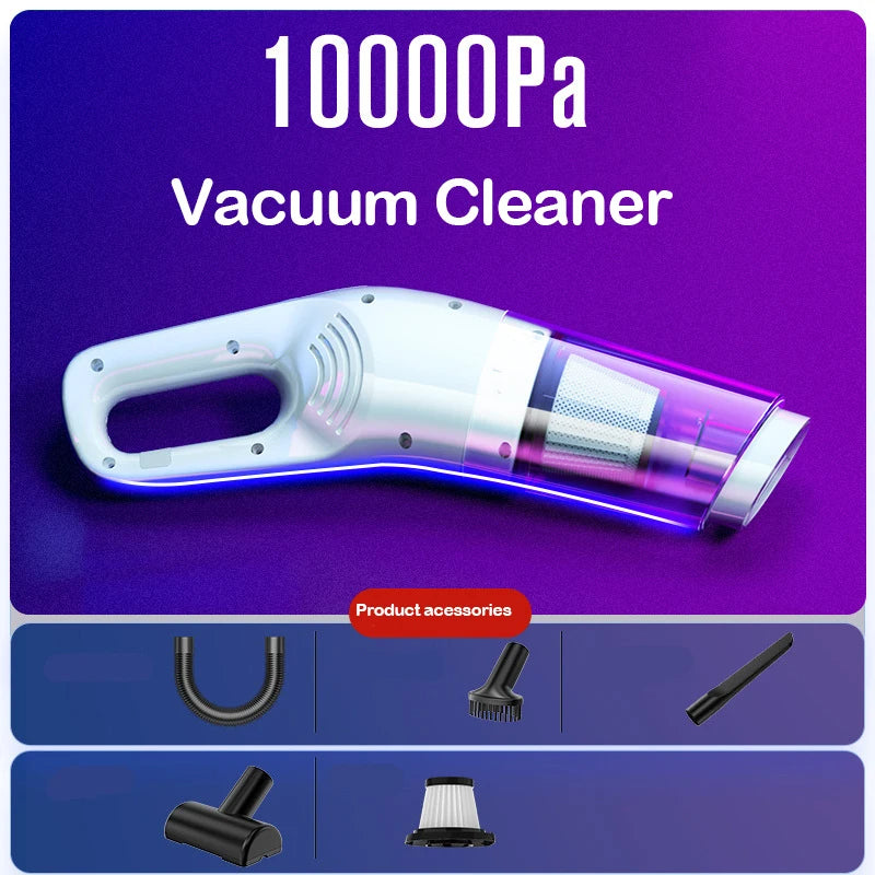 Rechargeable Portable Vacuum Cleaner (White)