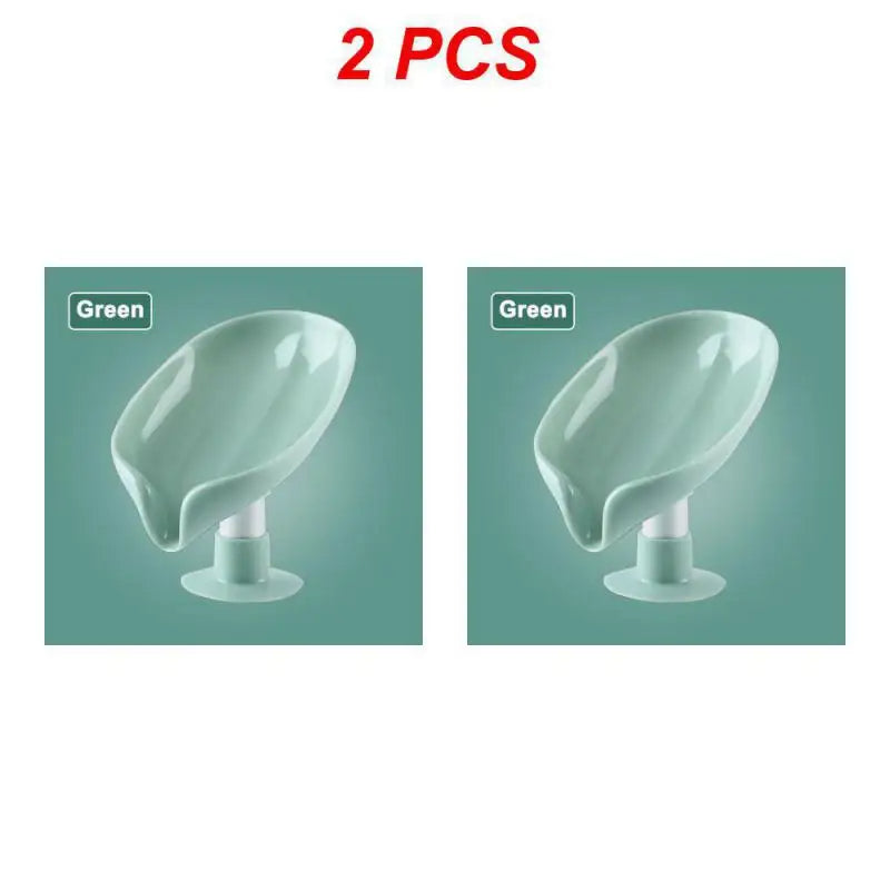 Soap Dish Suction Cup 2pcs For Bathroom Shower (Green)