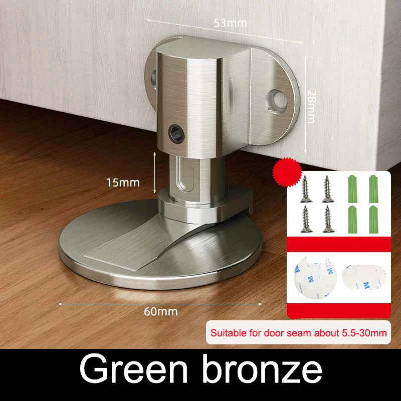 Magnetic Floor Door Stop for Door and Furniture (Green Bronze)