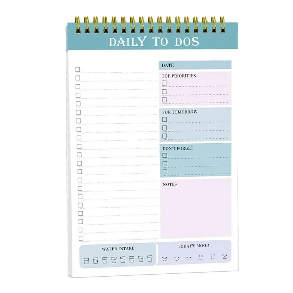Undated Daily To-Do List Notebook for Work Home (Green)