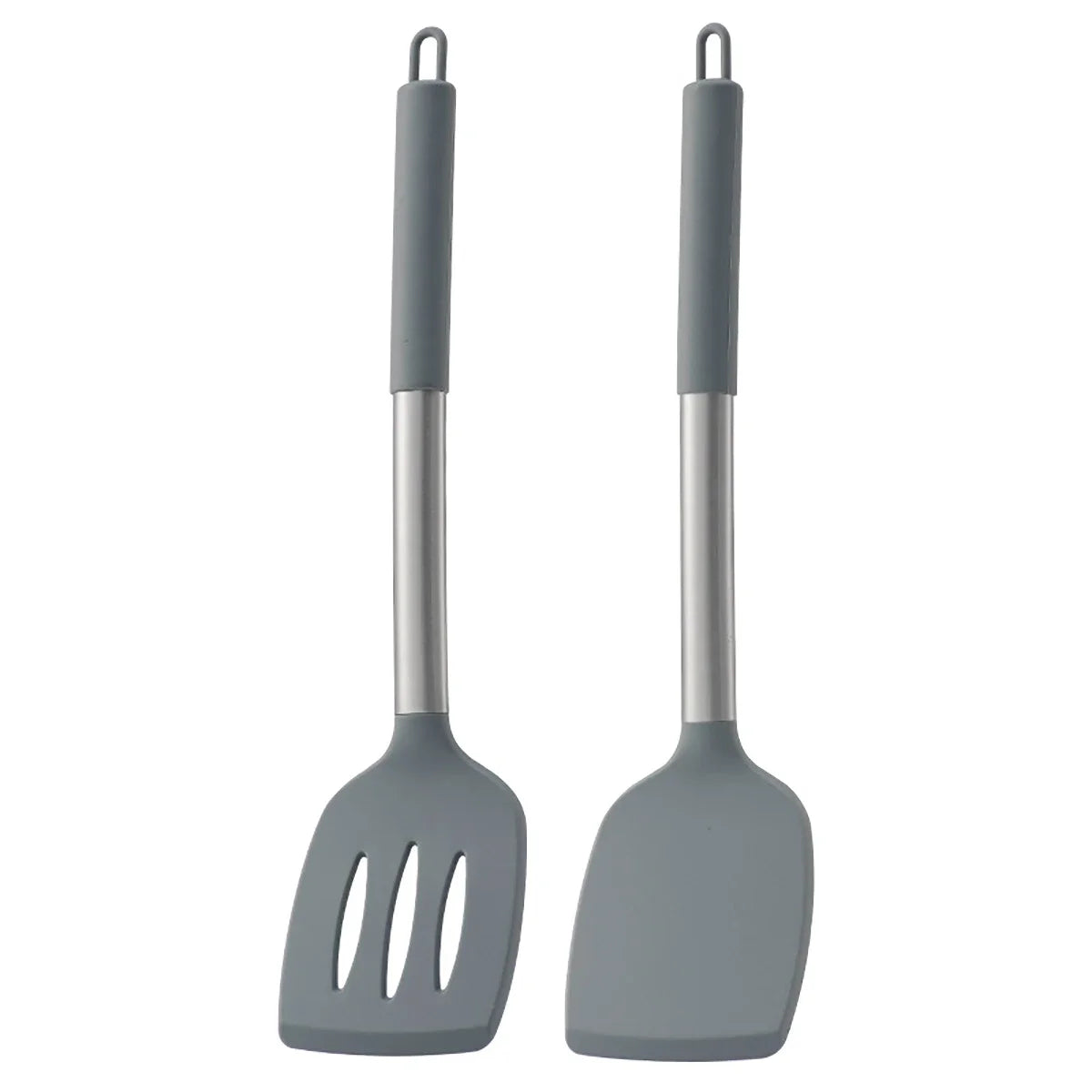 2pcs Stir Fry Spatula Steak Spatula Cooking Utensils Set (Gray)