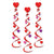 Red and Purple Heart Whirl Pack of 18, Valentines Day Hanging Decorations 30"