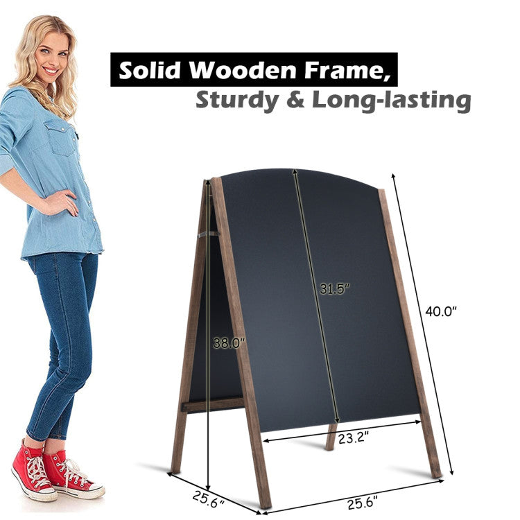 Chalkboard 40" Wood A-Frame Sidewalk Wedding Signage