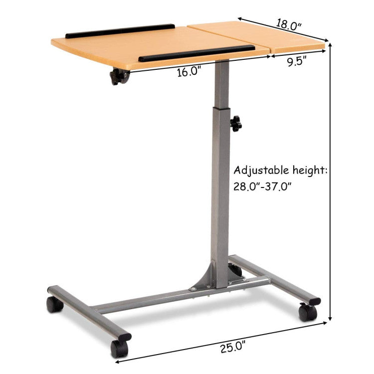 Laptop Desk Adjustable With Stand Holder And Wheels