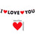 I Love You Valentine Day Banner Love Heart Paper Banners