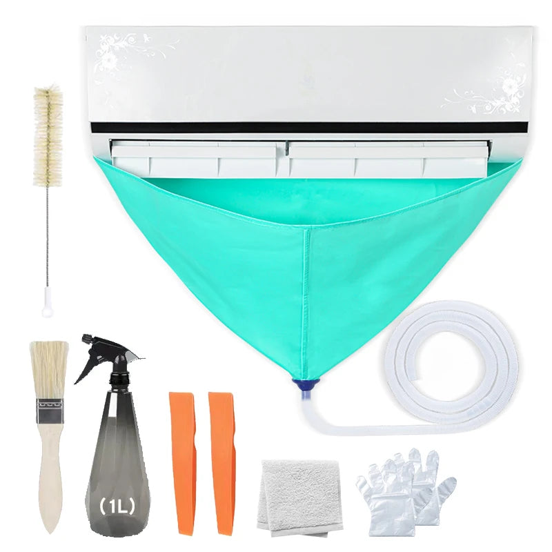 Air Conditioner Cleaning Kit No-Disassembly AC Cleaning Kit with Water Drain Pipe