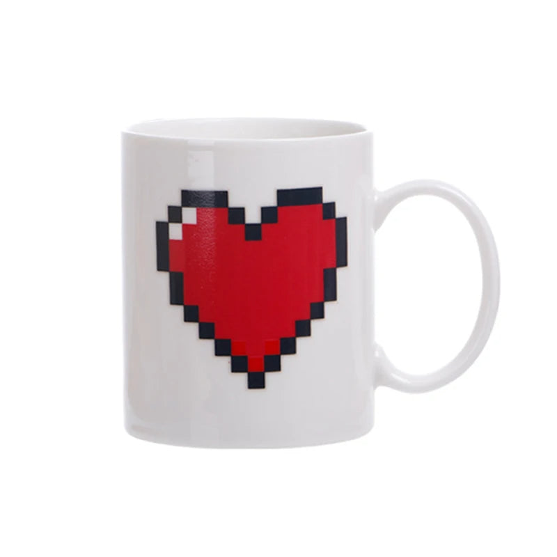 330ML Color-Changing Ceramic Mug Peach Heart Design