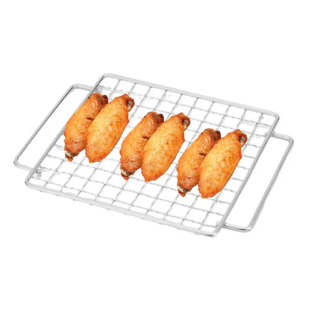 Portable Stainless Steel BBQ Grill Rack for Camping Grilling Party (Medium)