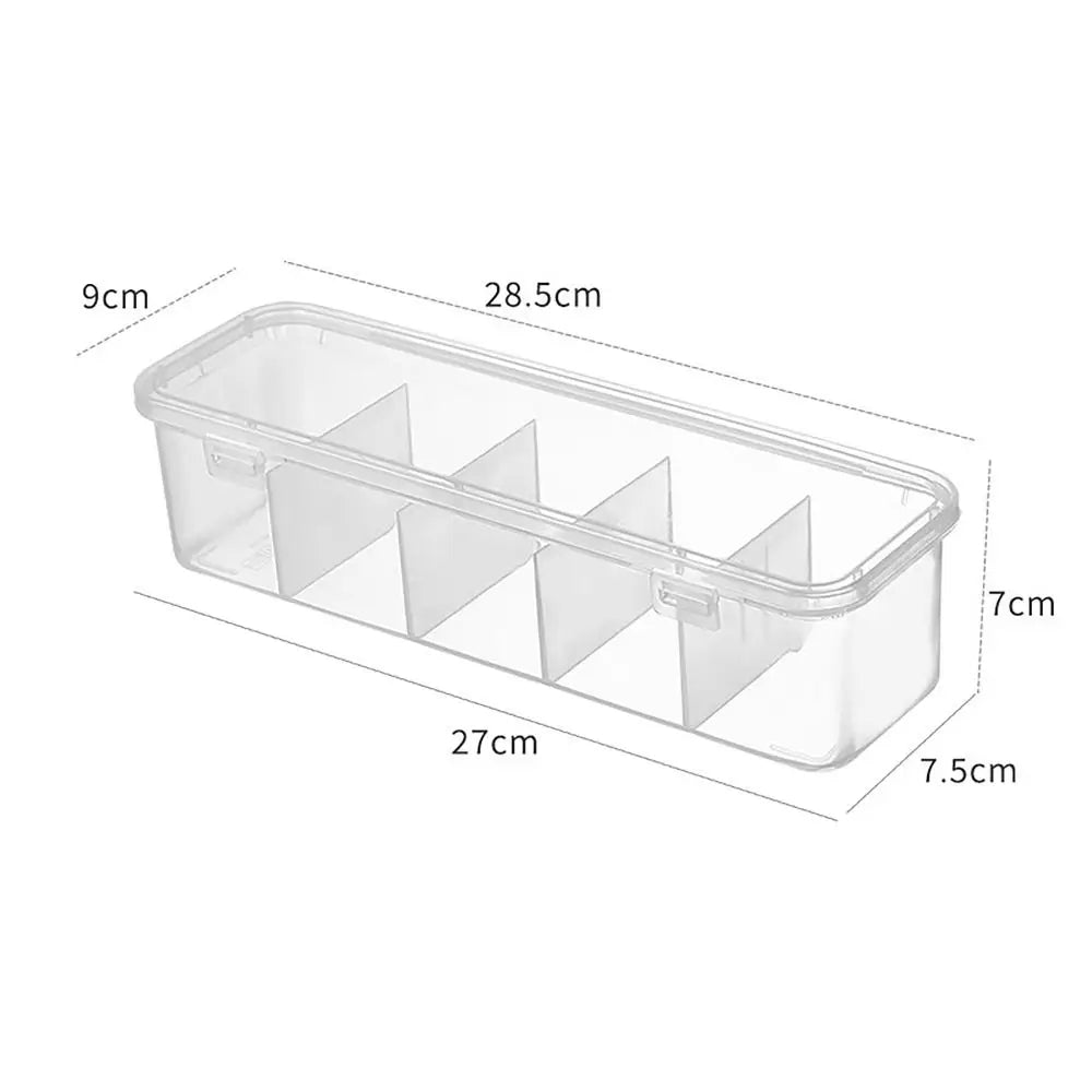 Transparent Data Cable Organizer Case with Lid (Medium)
