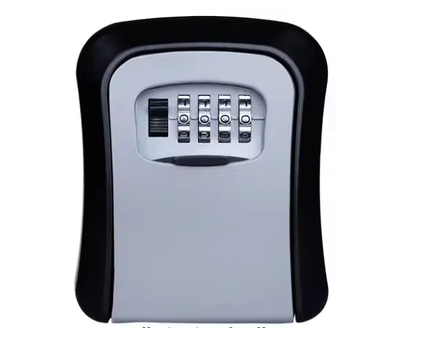 4-Digit Password Key Safe Box for Home and Office (Gray, Large)