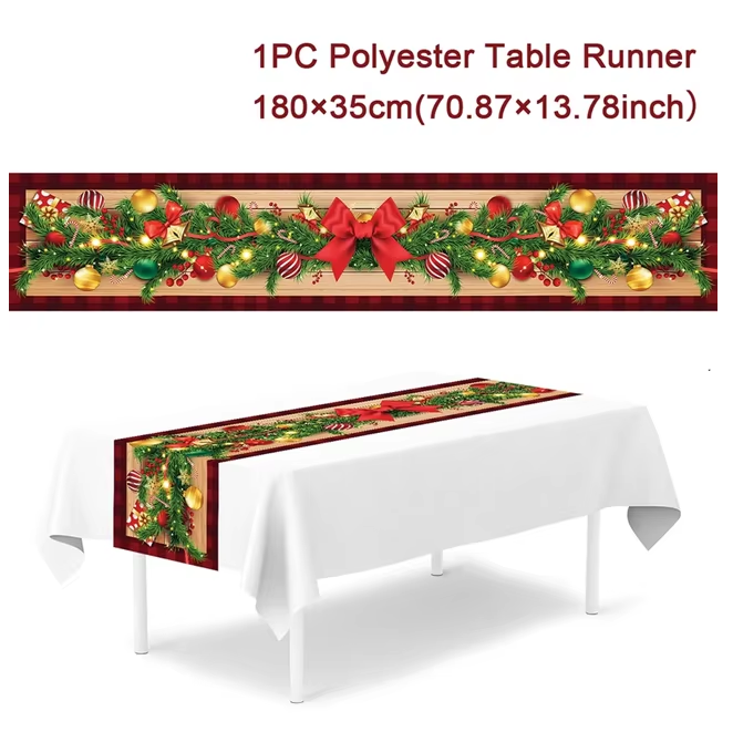 Christmas Dining Table Runner for Home Decor