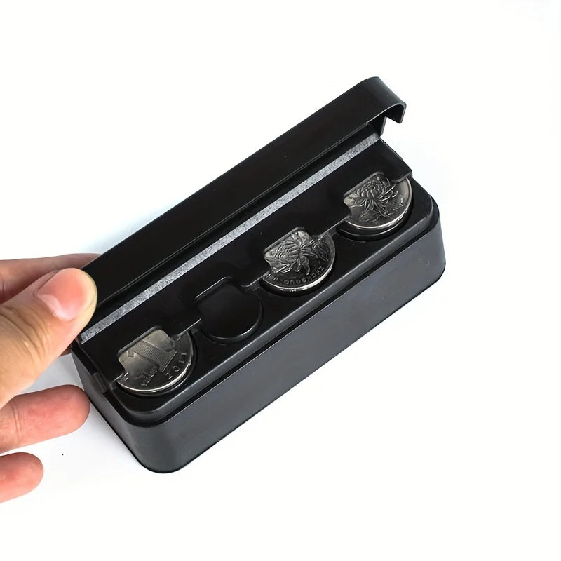 Coin Small Storage Home Dual Purpose Change Box Creative Coins Purse, Black