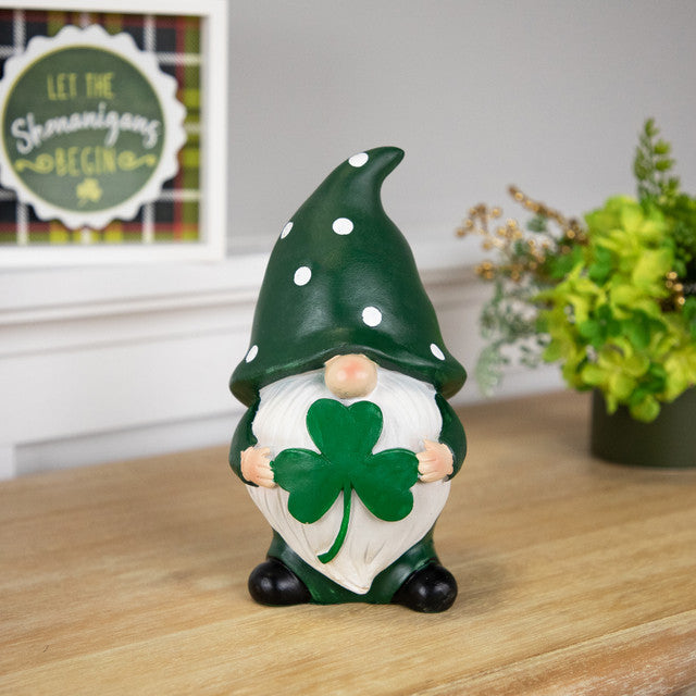 Shamrock Gnome St. Patrick&#39;s Day Outdoor Garden Statue