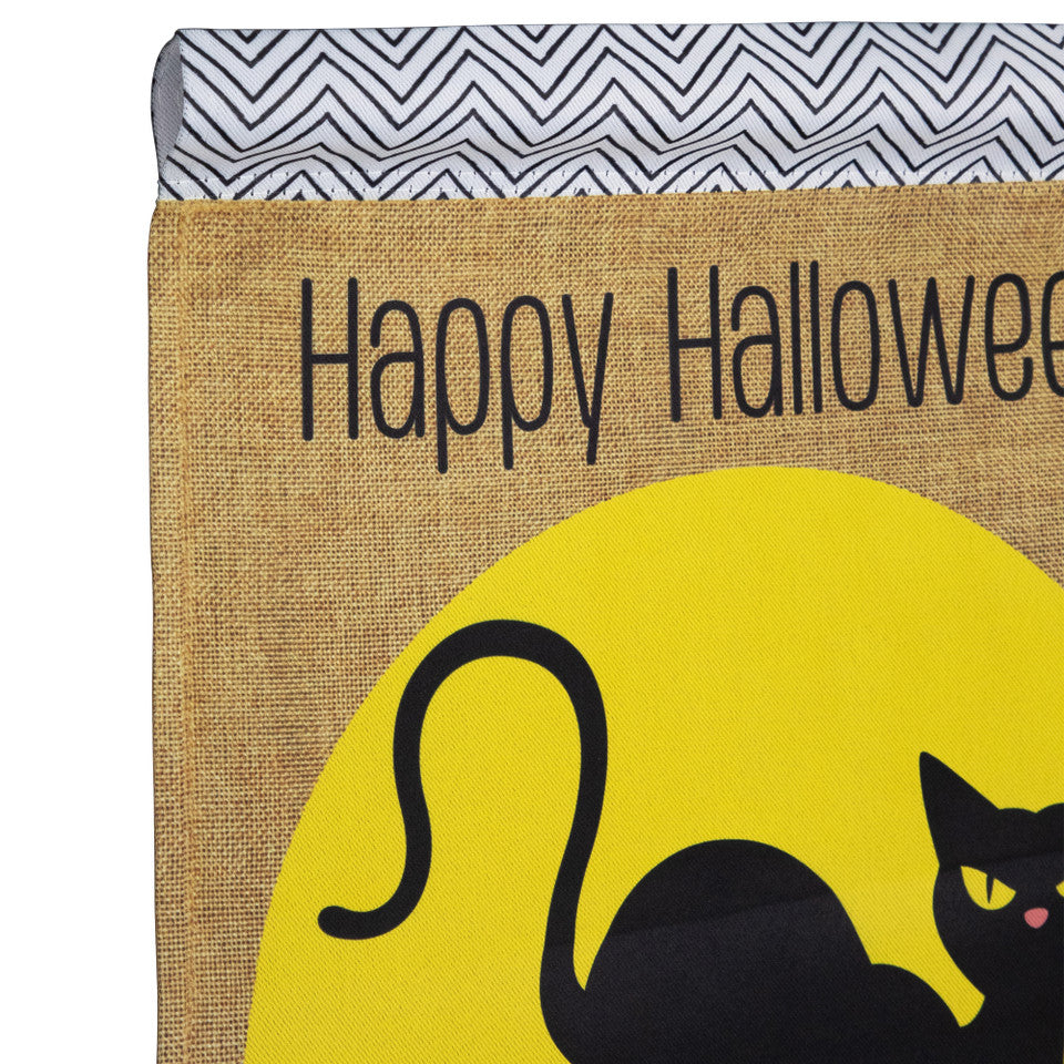 Happy Halloween Black Cat Garden Flag (18&quot; x 12.5&quot;)
