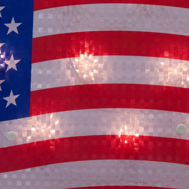 17" Patriotic Lighted Holographic Window Decoration