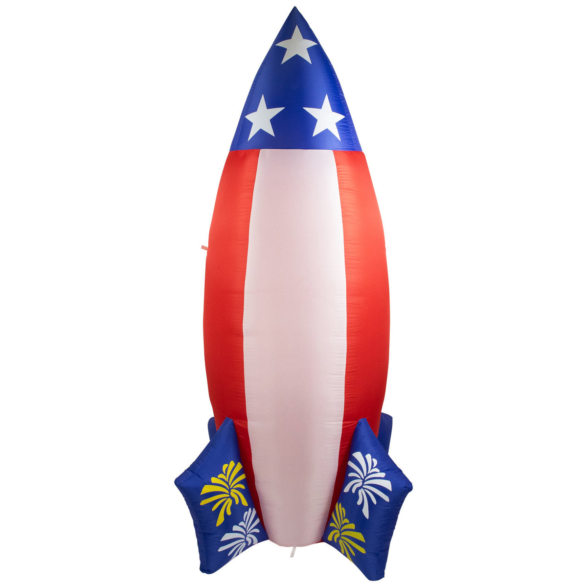 8&#39; LED Lighted Inflatable Americana Rocket Outdoor Decoration
