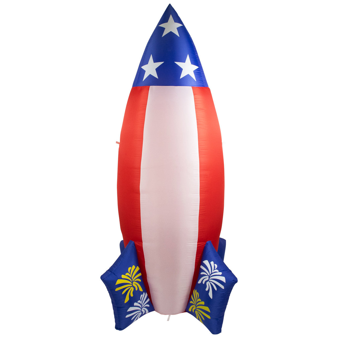 8' LED Lighted Inflatable Americana Rocket Outdoor Decoration