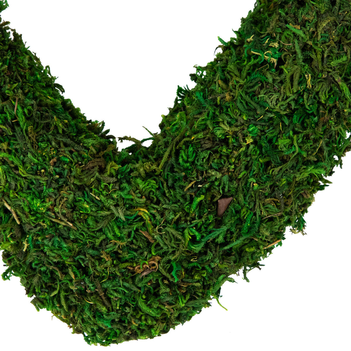 Artificial Green Reindeer Moss Heart Twig Decoration