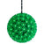 LED Lighted Starlight Sphere Outdoor Hanging Decoration 7.5 Inch Green Lights