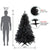 Artificial 6' Halloween Tree Black Colorado Spruce - Unlit