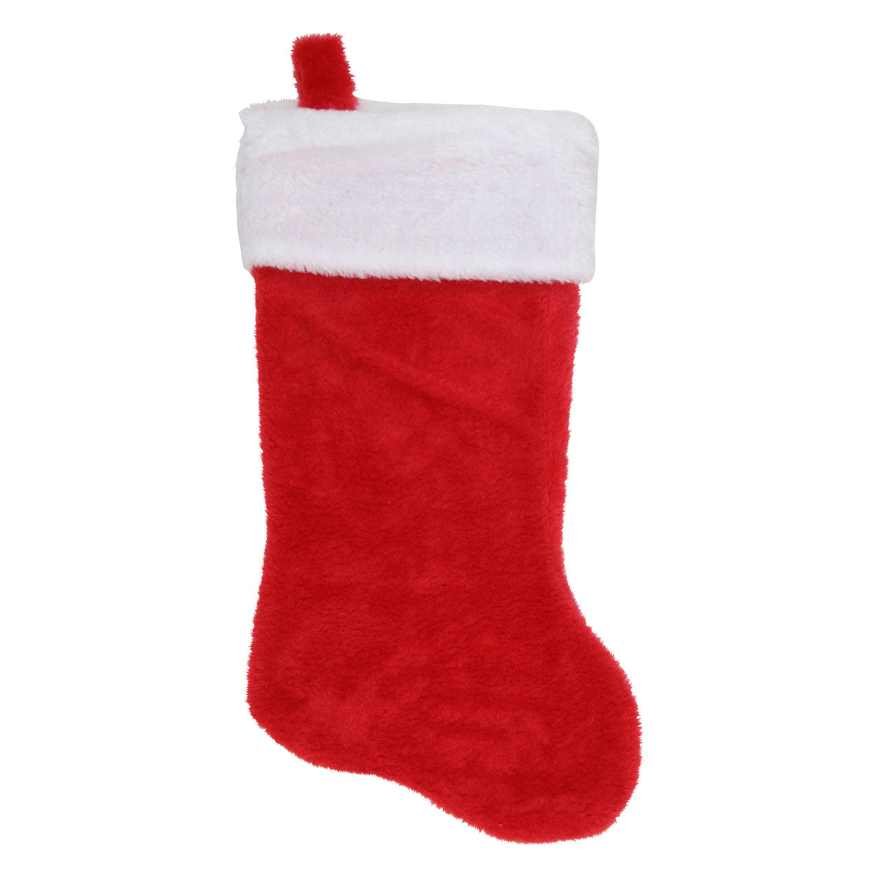 Hanging Christmas Stocking Classic Red and White Trim (17.5")