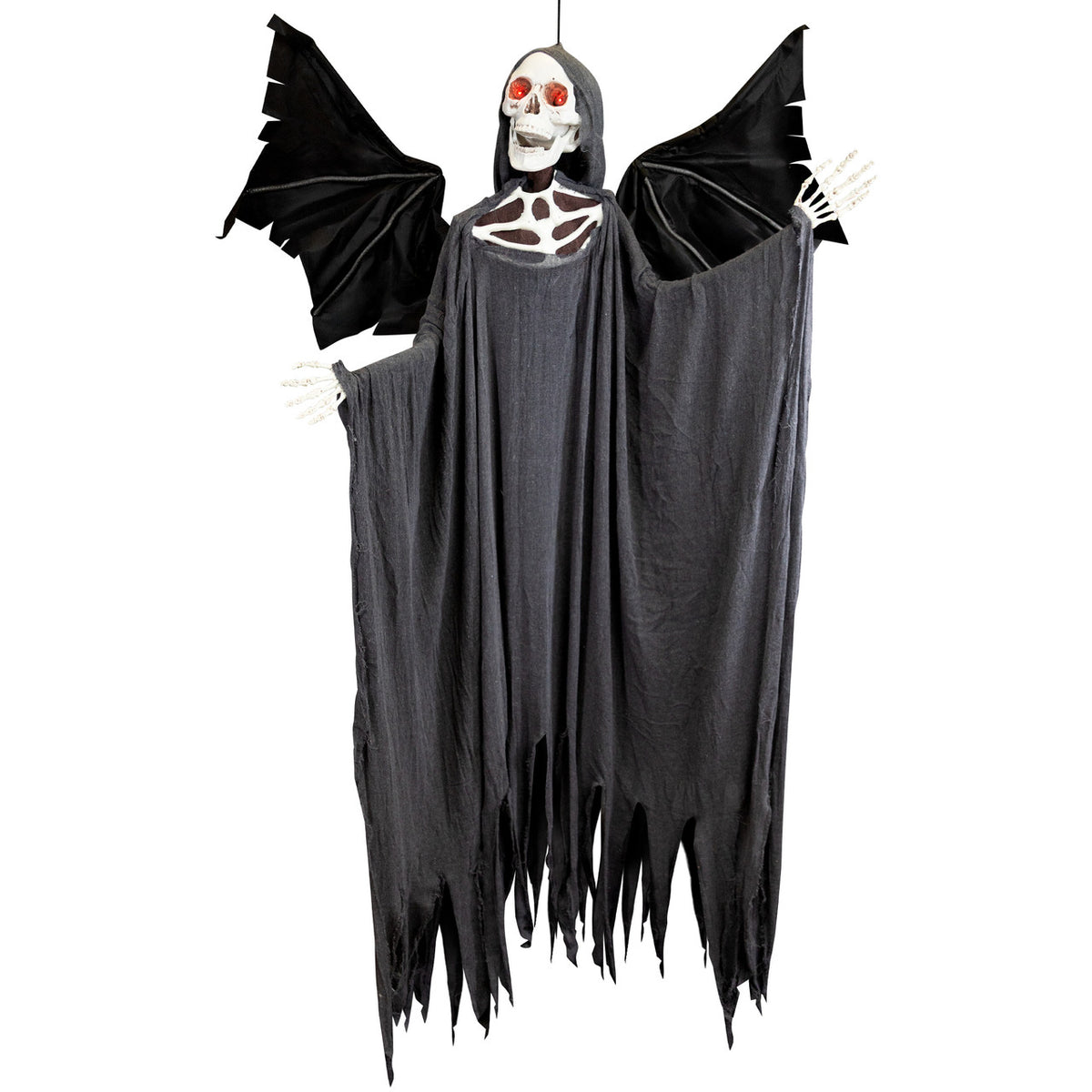 Life-Size Animated Skeleton Reaper 66&quot; Halloween Prop Decoration