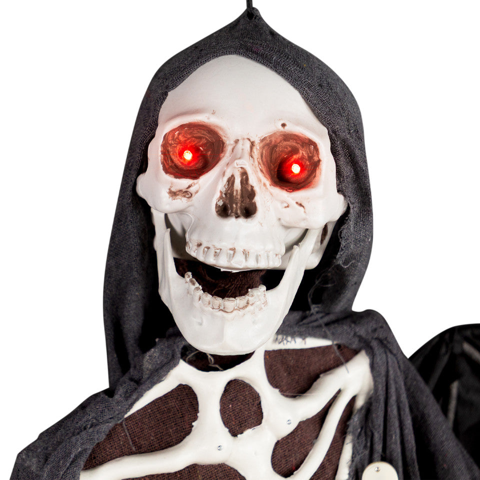 Life-Size Animated Skeleton Reaper 66&quot; Halloween Prop Decoration