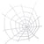 80-Inch Spooky White Felt Spider Web Halloween Hanging Decoration
