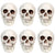 3.5" Skeleton Skull Halloween Decorations 6-Pack