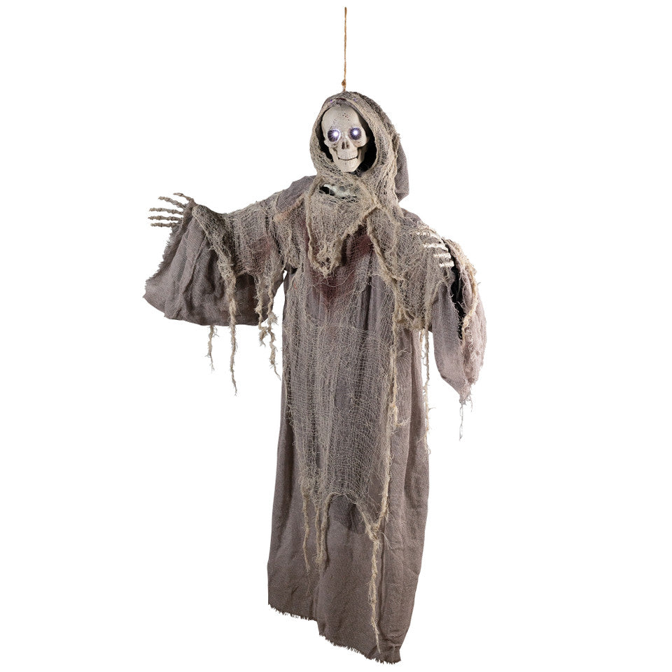 Touch-Activated Hanging Reaper 47&quot; with Lights for Halloween Decoration