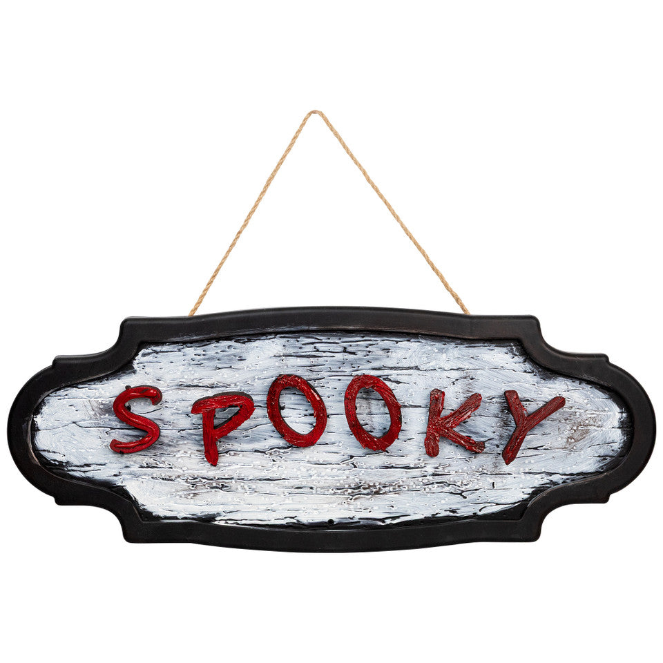 Animated 'Spooky' Halloween Sign for Indoor Outdoor Decor