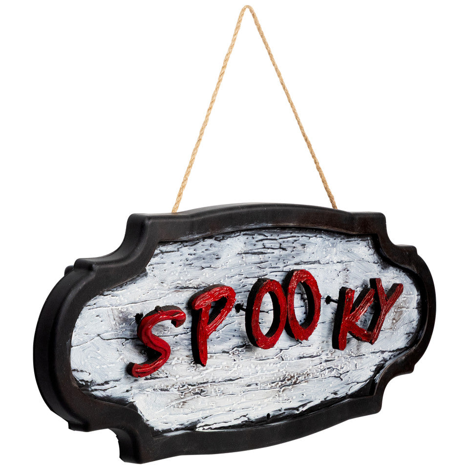 Animated Spooky Halloween Sign for Indoor Outdoor Decor