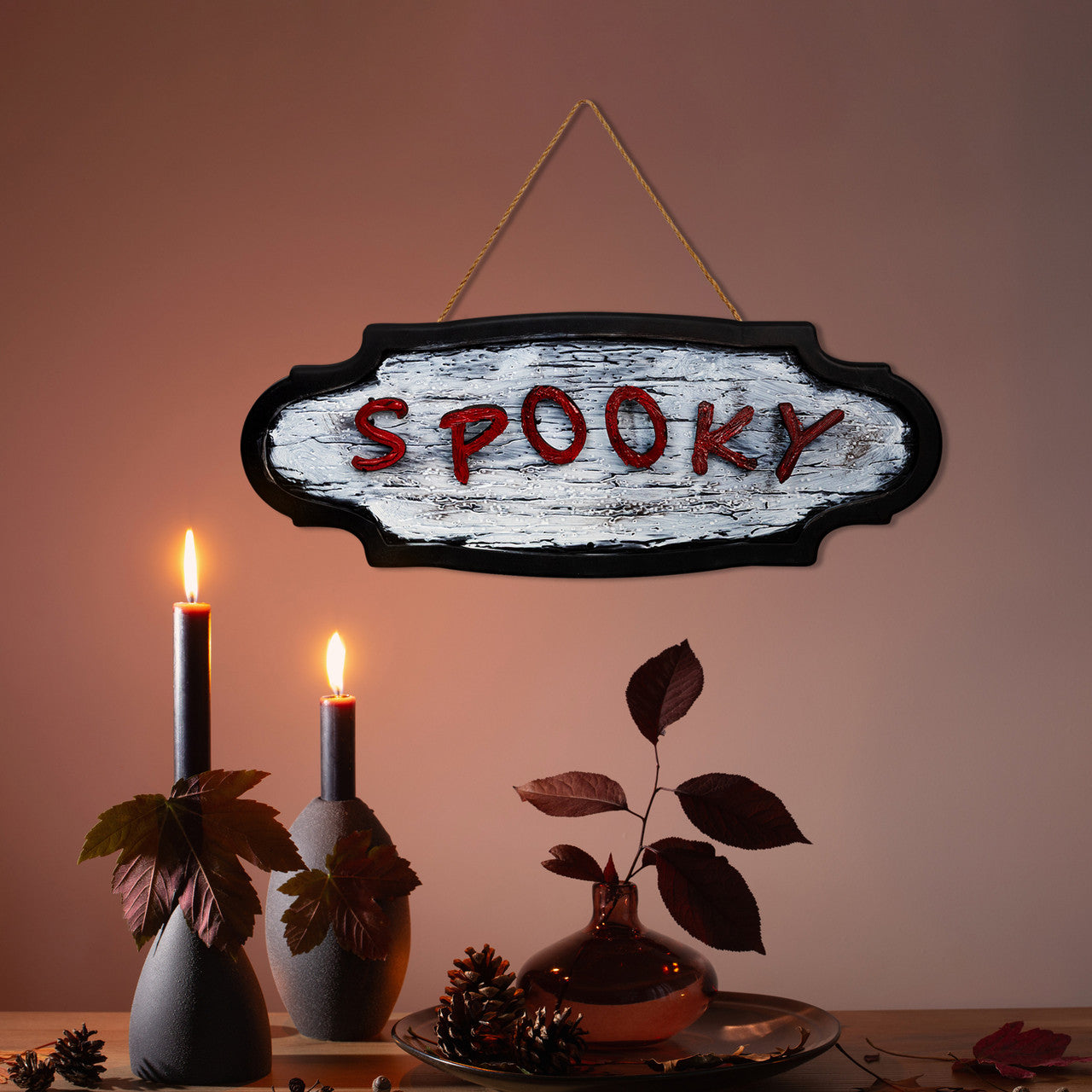 Animated 'Spooky' Halloween Sign for Indoor Outdoor Decor