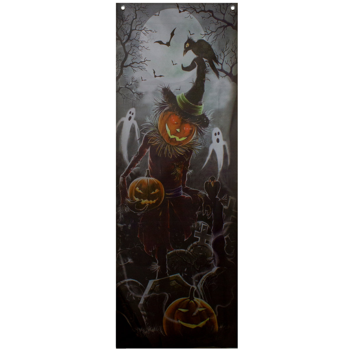 Jack O&#39; Lantern Graveyard Door Cover for Halloween