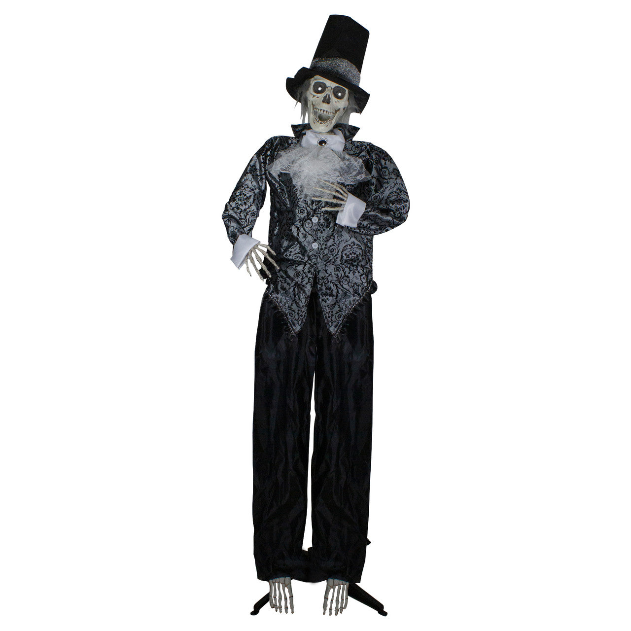 Halloween 6' Black and White Lighted Scary Groom Decoration