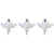 Halloween Decoration Set of 3 Lighted White Stakes 20"