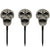 Halloween Decorations Set of 3 Skull Stakes Outdoor Yard