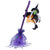 Animated Hanging Witch with Broom 25" for Halloween Prop Decoration