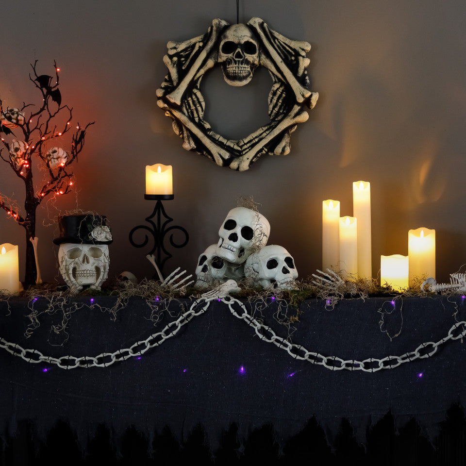 Bone-Like Chain Link 12FT Halloween Prop Decor