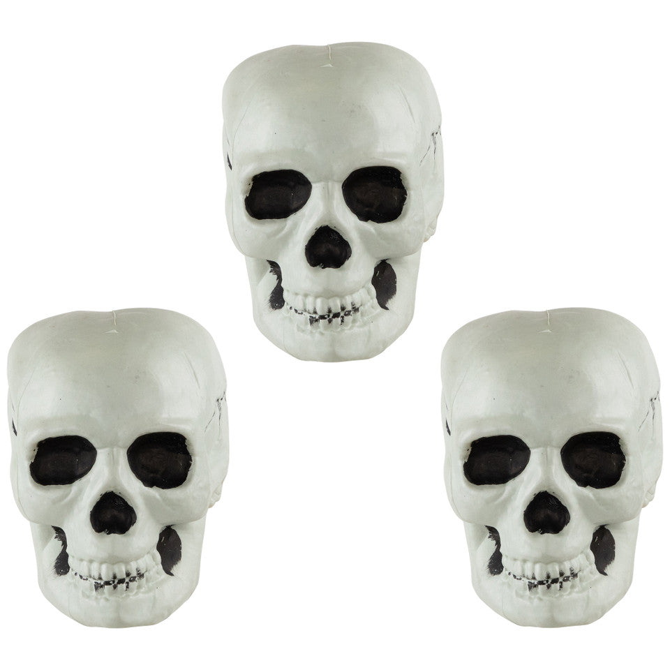 Creepy Halloween Skulls (Set of 3) - 6-inch Bag